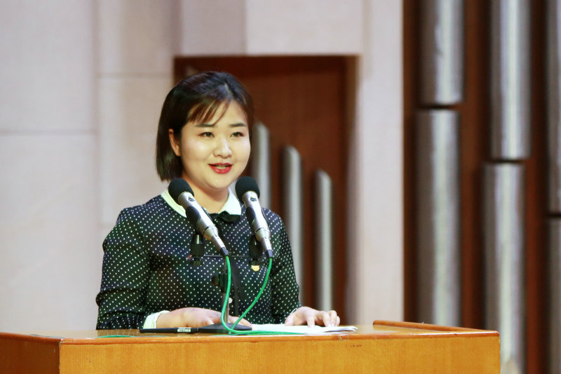 获奖集体代表焦豫丹发言